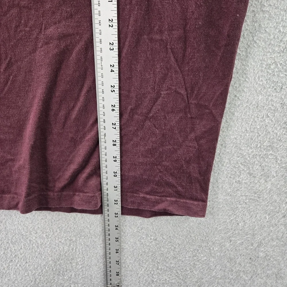 Carhartt‎ Men Shirt 2XL Burgundy K231 Long Sleeve Pocket Shirt Logo Loose